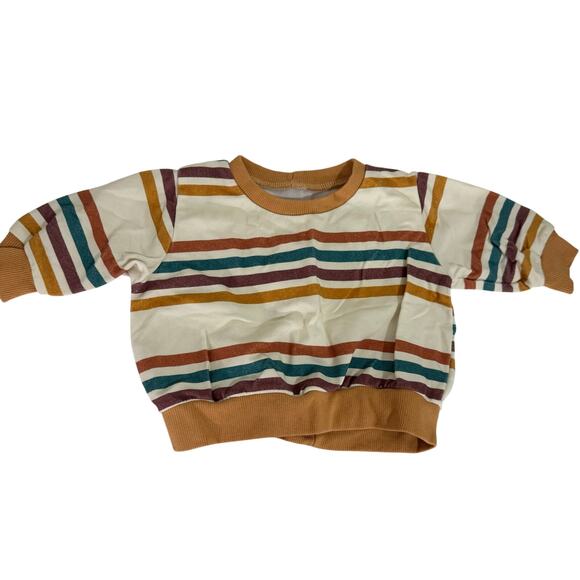 Handmade Multicolor Striped Sweater Size 3-6 Months - Picture 2 of 2